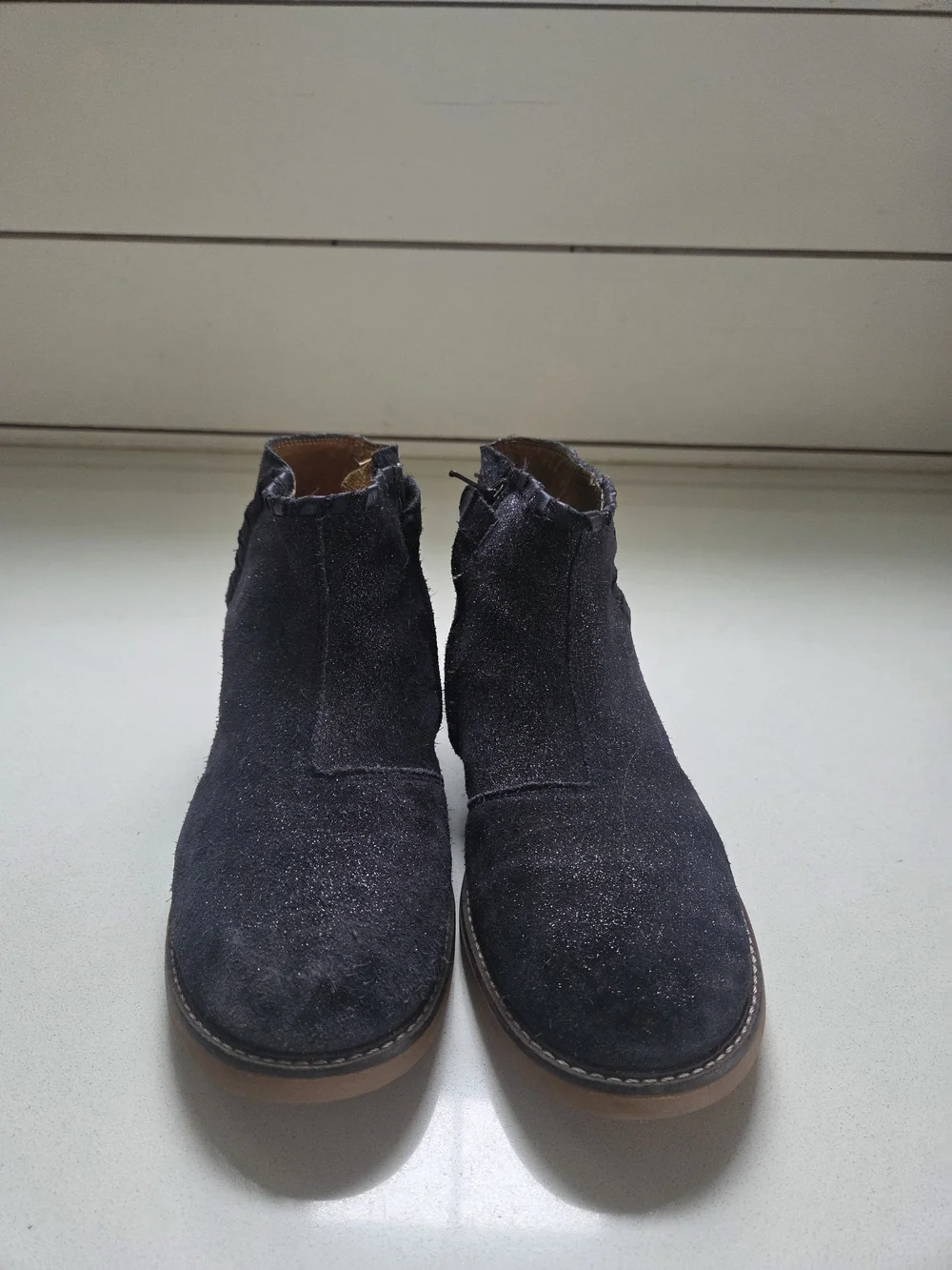 Pom D'Api Black Sparkle Ankle Boots for Kids